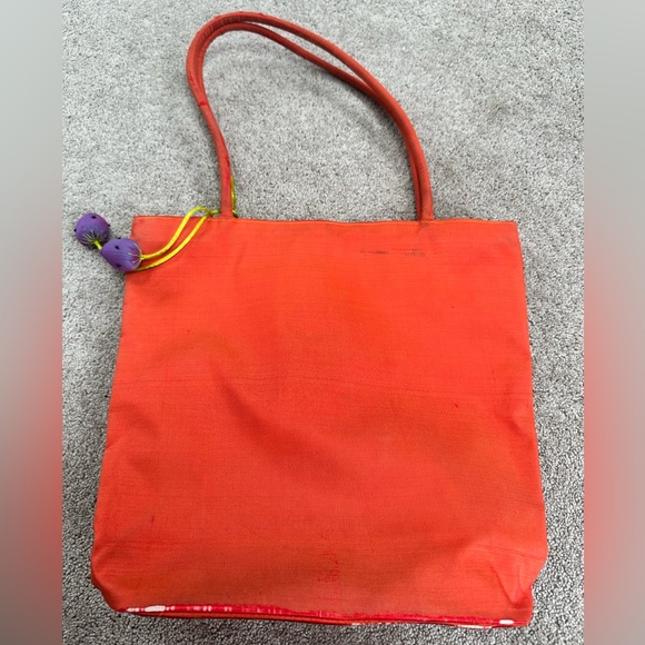 Vintage Handmade Raw Silk Concubine Bag - Picture 2 of 3
